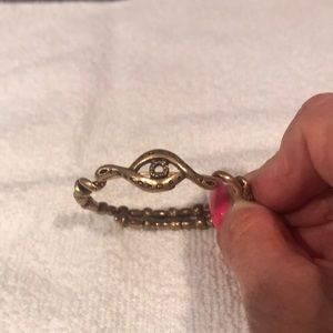 Alex and Ani gold tone evil eye bracelet